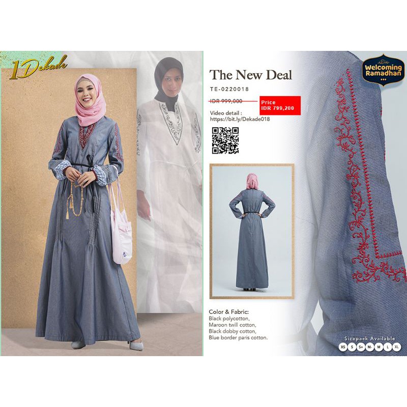 Tuneeca TE-0220018 Tuneeca 1 Dekade Diskon Sale Promo Gamis Longdress