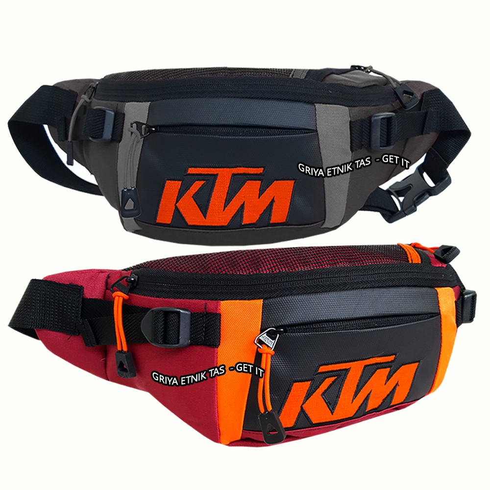 Waistbag Pria Motor KTM - Tas Pinggang Pria - Tas Selempang Cowok - Tas Slempang Pria - Waist Bag