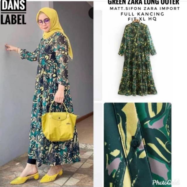 GAMIS/OUTER/TUNIK GRENN ZARA  NAGITAIMPORT BANGKOK