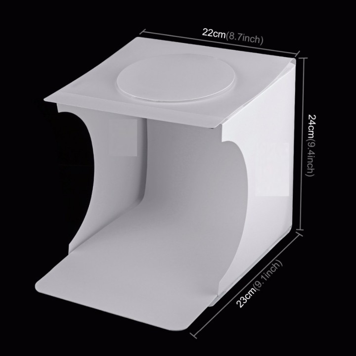 Portable Folding LED Mini Photo Studio with LED Light 22 x 23 x 24 cm