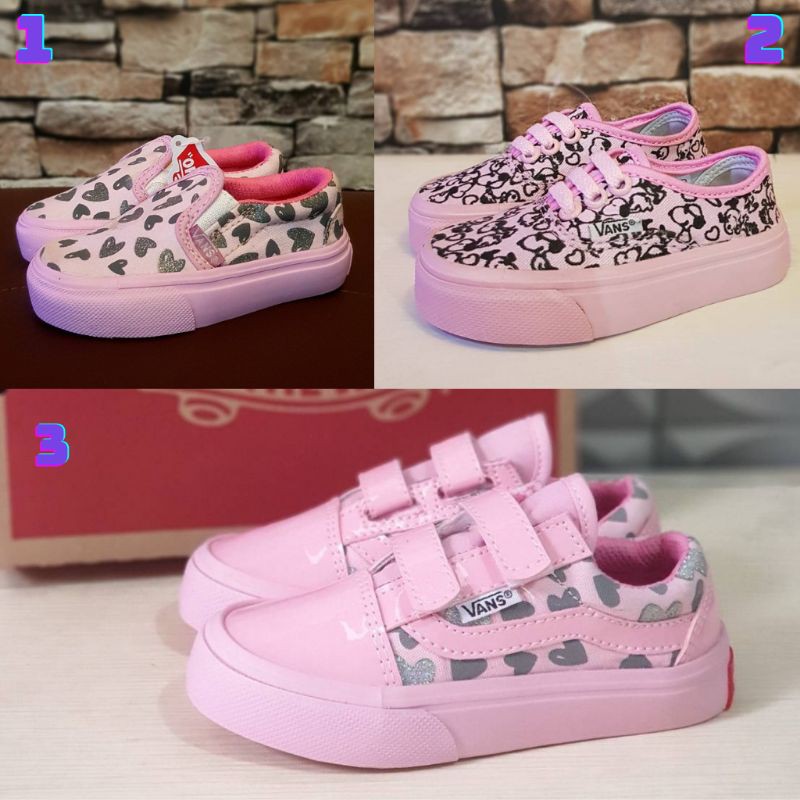 sepatu anak perempuan vans pink size 20-35