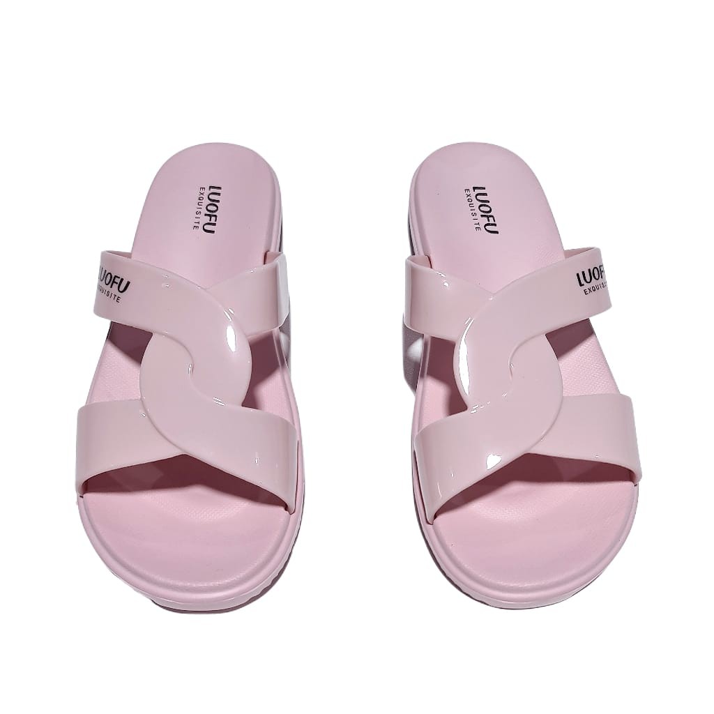 jelly sandal selop wanita luofu slop karet sendal cewek import E7190E01SL