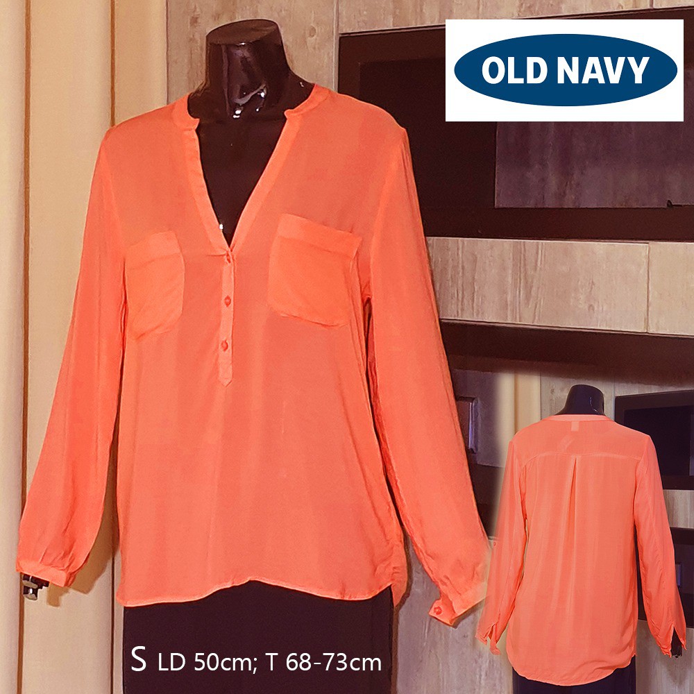 Kemeja Wanita Cewe OLD NAVY Orange S