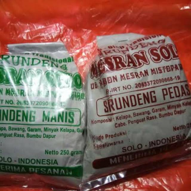 

Srundeng legendaris mesran solo 250 gr