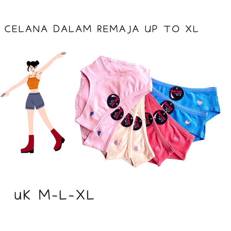 1 Lusin Cd Celana Dalam Anak Perempuan Remaja SMP SMA Undies Celana Dalam Wanita Dewasa M L XL Murah