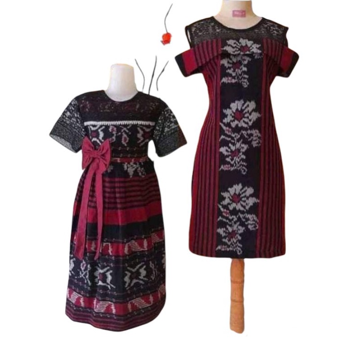 BAJU COUPLE IBU DAN ANAK BAHAN KAIN TENUN