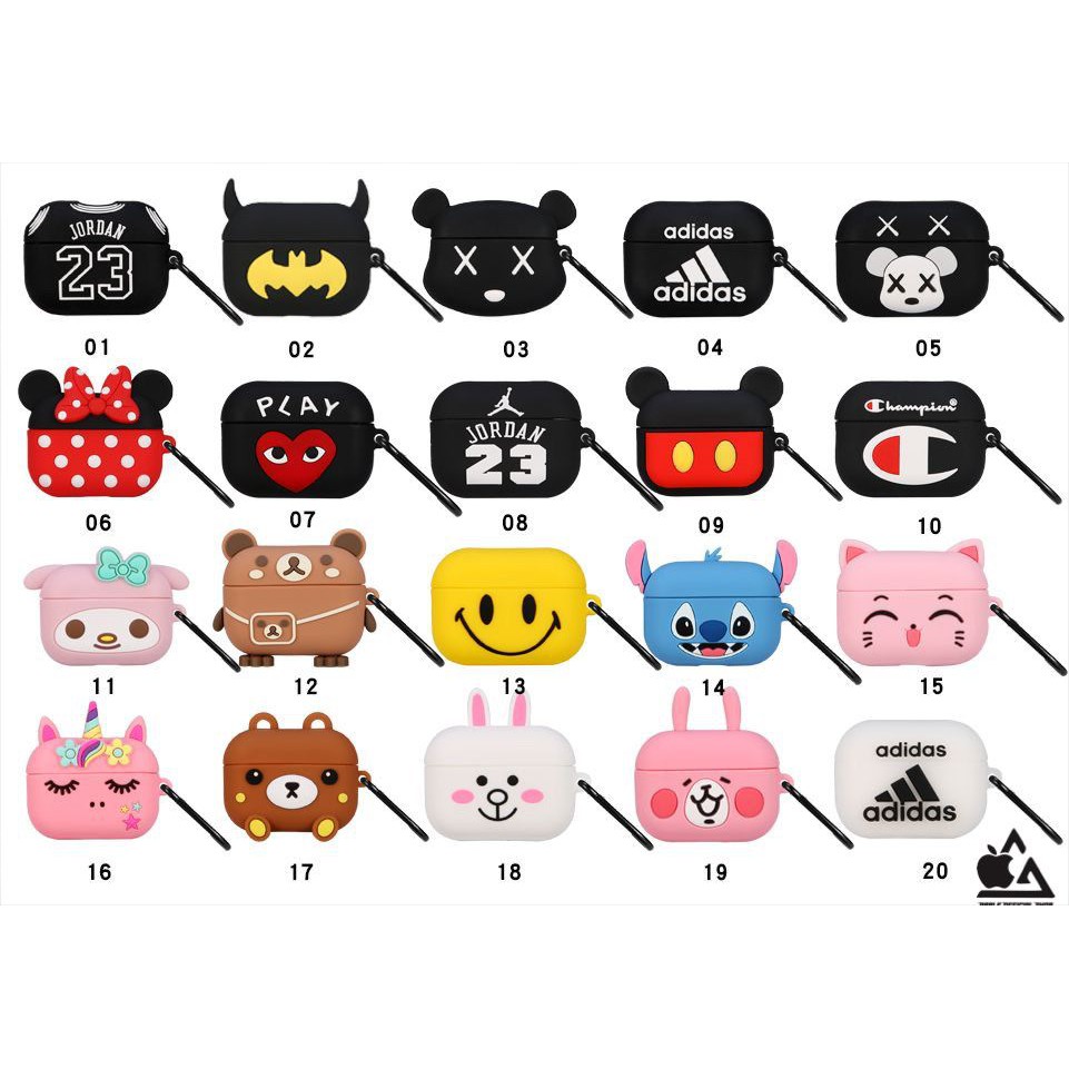 Silicone CASE 3D LUCU APPLE AIRPODS PRO MOTIF KARAKTER KARTUN CARTOON Softcase Pouch Cover Kaitan Cantolan