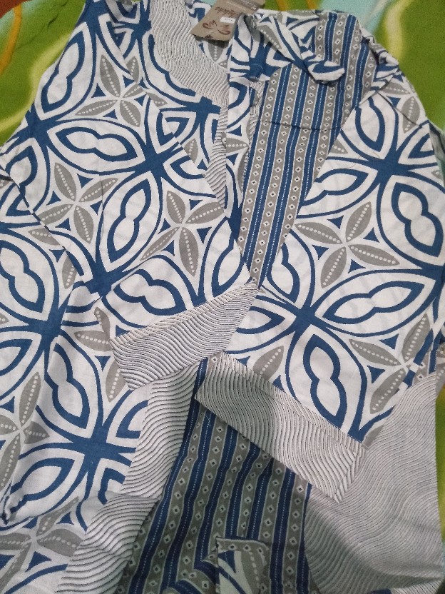 M-l-xl-xxl Batik Tunik Wanita Asj Sa Hrb026 Kenongo Pekalongan Sogan Tulis
