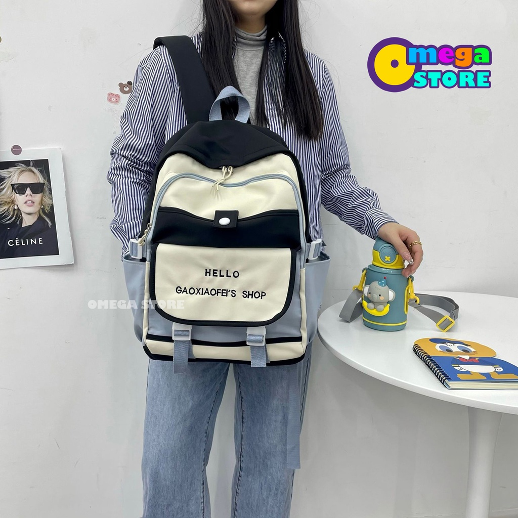 [O&amp;S] Tas Ransel Anak Sekolah Wanita Terbaru Backpack laptop Korea-OS219