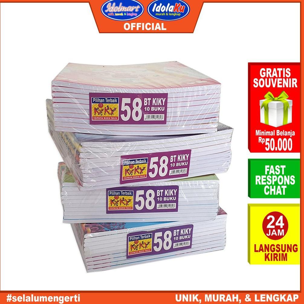

➭0g Terkini➭ IDOLMART Buku Tulis KIKY isi 58 Lembar - 10 Buku 91