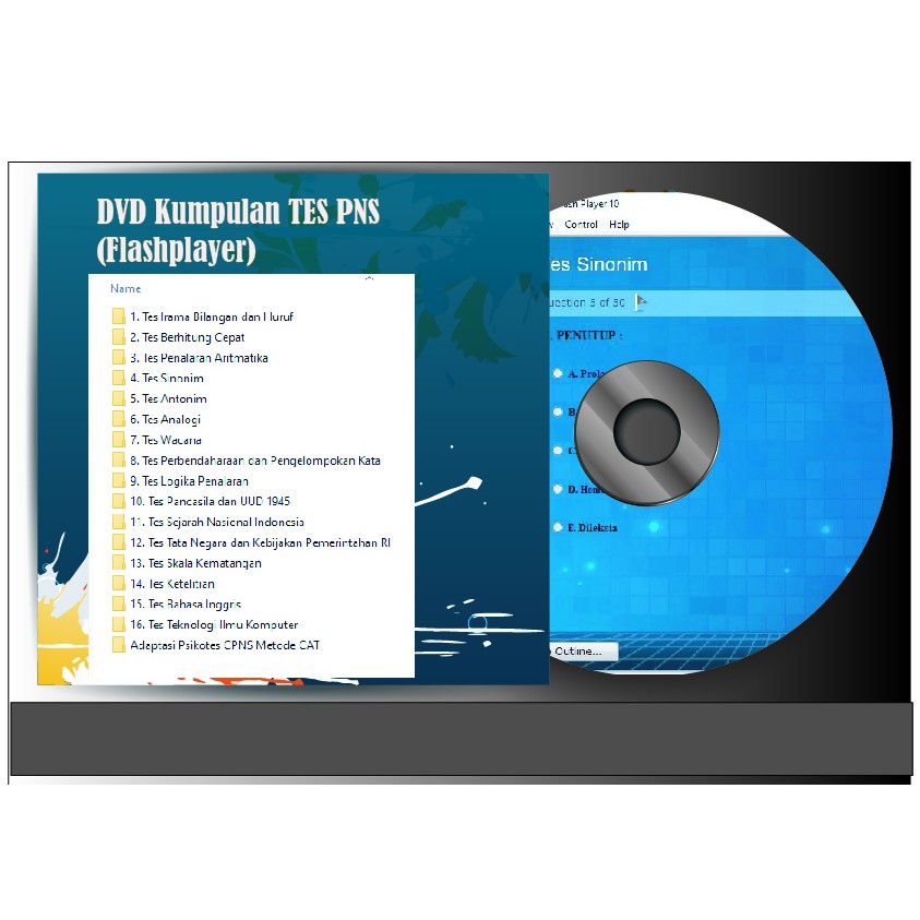 DVD Soal Pertanyaan TES CPNS flashplayer