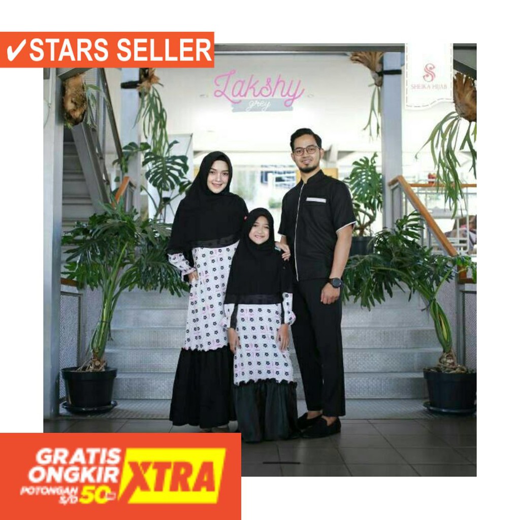 BAJU MUSLIM TERKINI TERBARU WANITA MURAH CEWE ASLI / DISKON 30% LAKSHY DRESS by Sheika Hijab