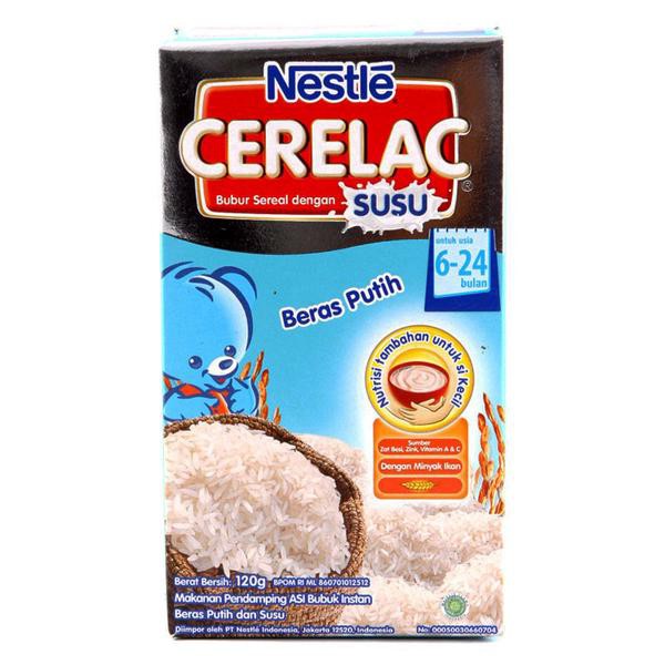 BUBUR CERELAC BUBUR BAYI SUSU BERAS PUTIH 120 GRAM
