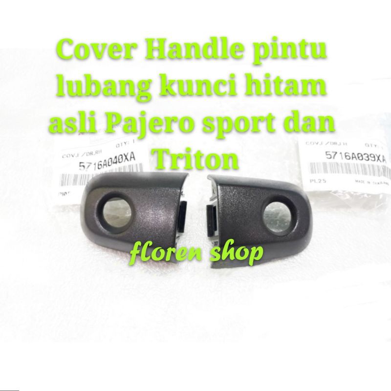 Cover handle pintu lubang kunci hitam asli Pajero sport dan Triton