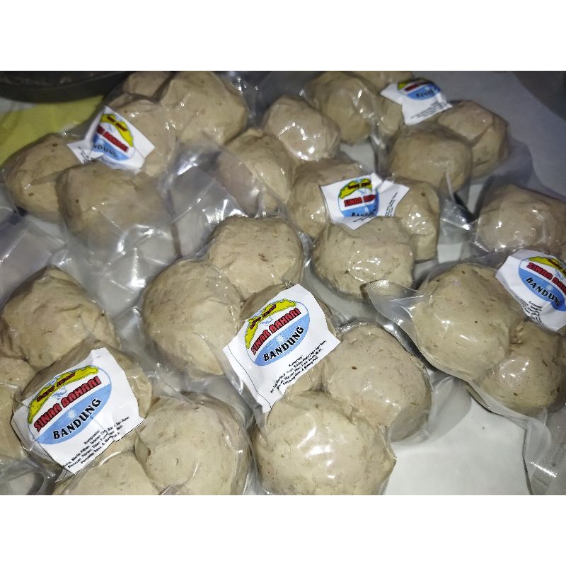 

bakso ikan sinar bahari bandung besar/sedang tanpa bumbu besar 10/jando2 /kecil25