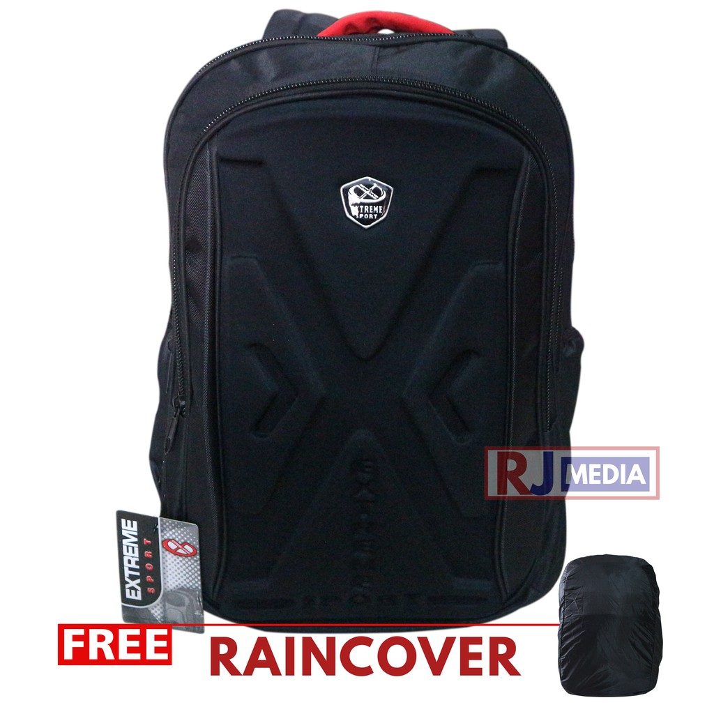 Tas Gendong Hitam Ransel Laptop Extreme Simpel Backpack Sekolah SMP SMA Kuliah Kerja Tas Best Seller Backpack Sekolah Kuliah Kerja Tas Pria Nyaman Tebal Tas Laptop In