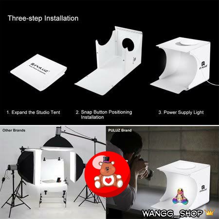 MINI STUDIO PHOTO BOX DAPAT BACKGROUND HITAM DAN PUTIH WITH LED