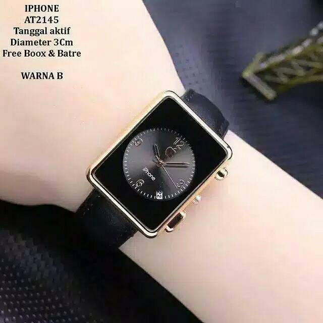 Jam tangan apple kulit ring gold