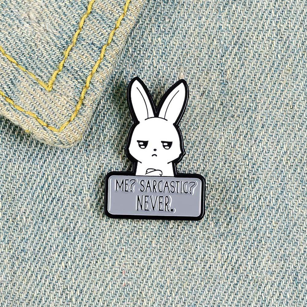 Pin Bros Lencana Enamel Bentuk Kartun Kelinci Untuk Travel