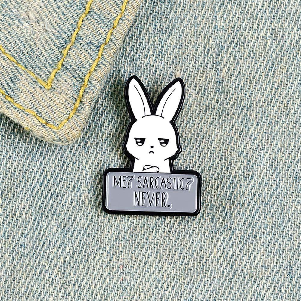 [Elegan] Bunny Enamel Pin Hadiah Untuk Wanita Pria Hadiah Untuk Anak-Anak Kelinci Kerah Bros Travel Commemorative Badge Pin Bros Pin