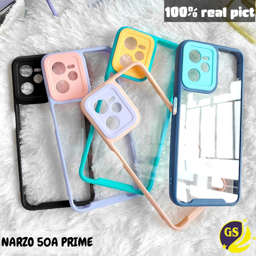 REALME NARZO 50A / NARZO 50A PRIME Case Candy Pastel Bumper Shockproof Macaron Plating Acrylic Casing