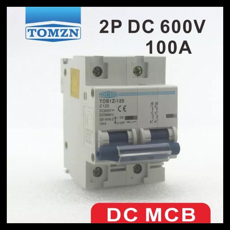 Diskon Mcb Dc 2 P 100A Dc 600 V Circuit Breaker Untuk Sistem Pv C Kurva