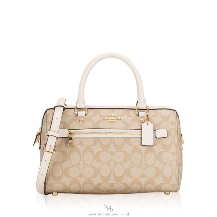 Tas Coach 83607 Rowan Satchel Handbag Crossbody Bag Khaki