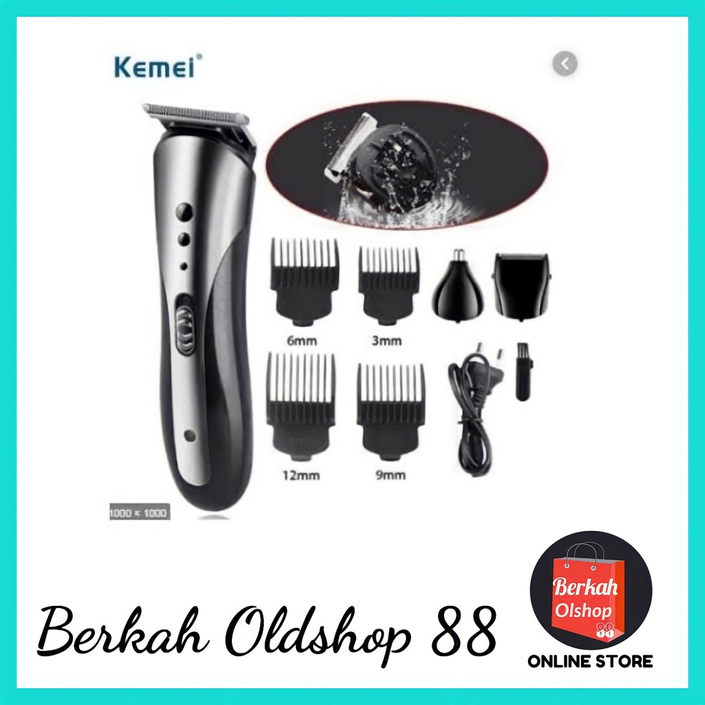 Kemei KM-1407 Alat Cukur Rambut Elektrik Cukur Jenggot Mesin Potong Rambut Hair Clipper Alat Potong Rambut Cliper Rambut Cordless Professional Pemotong Rambut Hair