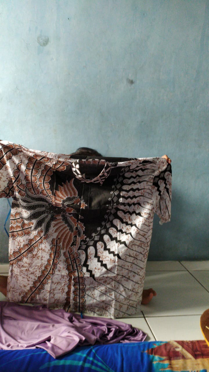 Bswart Batik Hrb026 Kenongo Hem Pendek Padi Pekalongan M L Xl Batik Pria Murah Modern Grosir