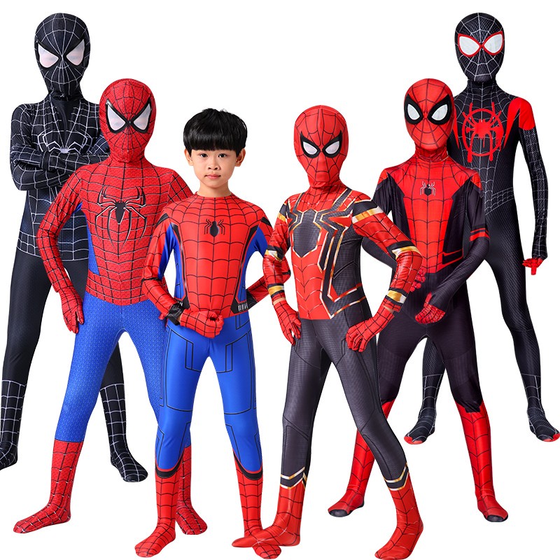 Jual Iron Spider Cosplay Amazing Spider- Man Miles Halloween Costume Peter  Parker Zentai Suit Superhero B Indonesia|Shopee Indonesia