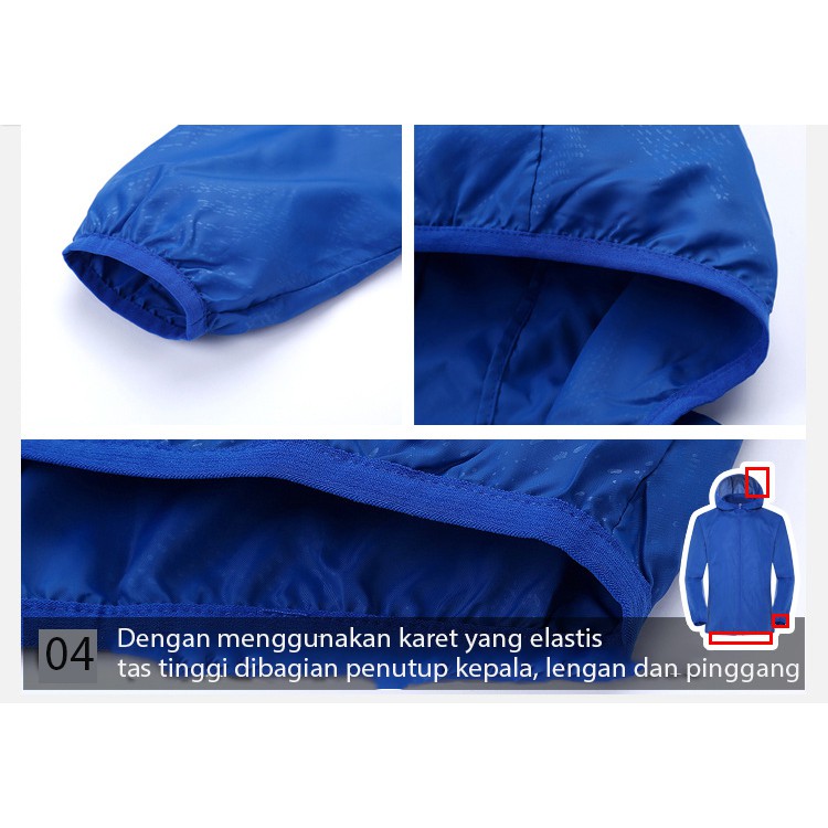 Jaket Parasut Olahraga Running Pria Wanita