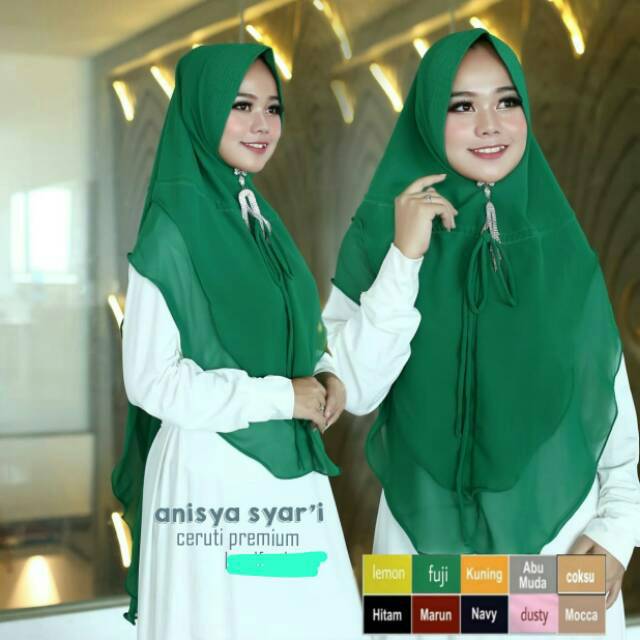 30 Ide Hijab Syari Warna  Hijau  Botol My Red Gummi Bear