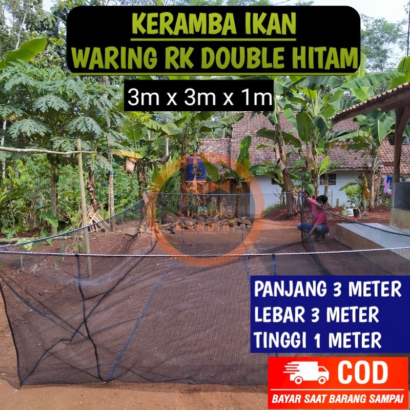 Jual K331 Jaring apung Keramba hapa ikan waring Rk 3x3x1 tanjaran ...