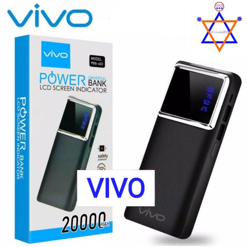 POWERBANK VIVO ORIGINAL 506 20000MAH - HITAM
