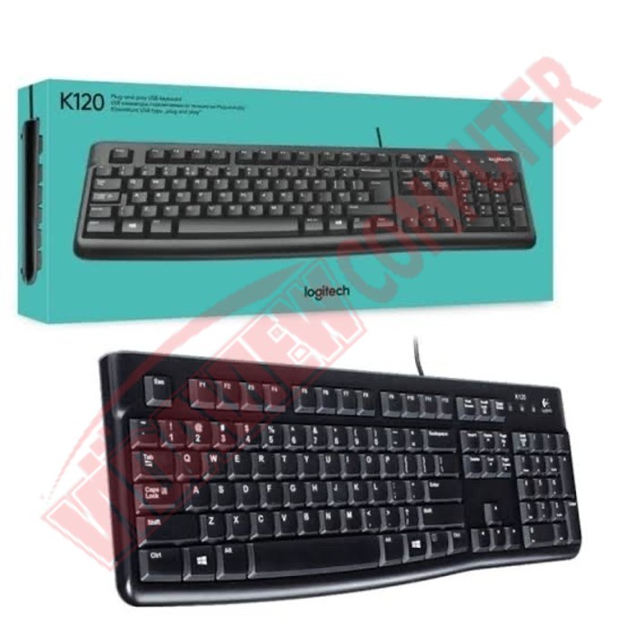 KEYBOARD LOGITECH K120 USB/WIRED ORIGINAL BERGARANSI RESMI