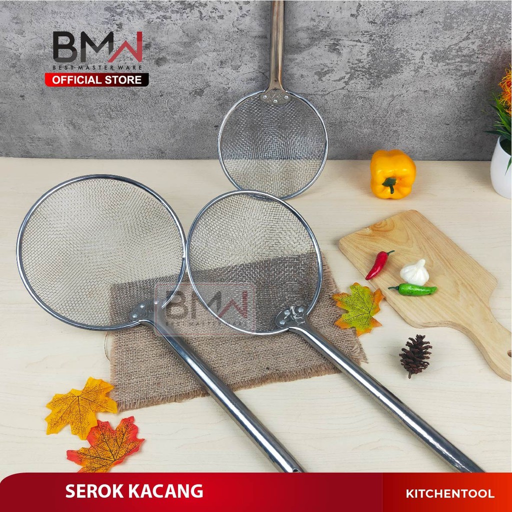 Saringan  jaring Stainles steel / Serok Tirisan Masakan Kerupuk Stainless Steel Tahan Panas