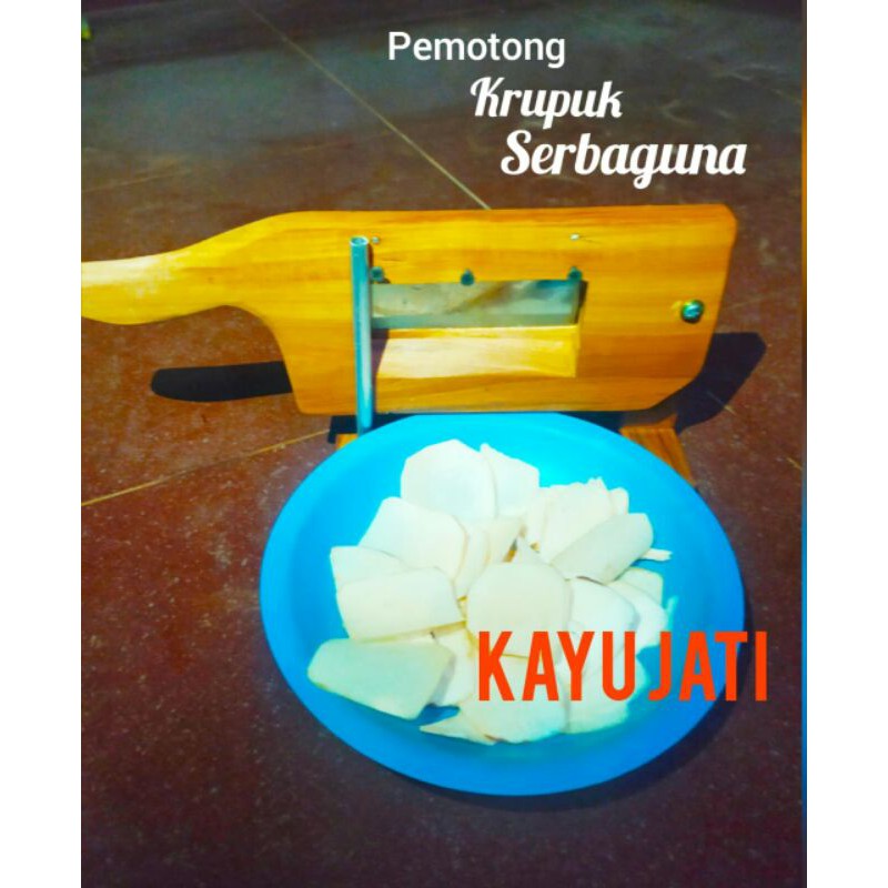 ALAT PEMOTONG KERUPUK pemotong kripik pengiris keripik kayu jati