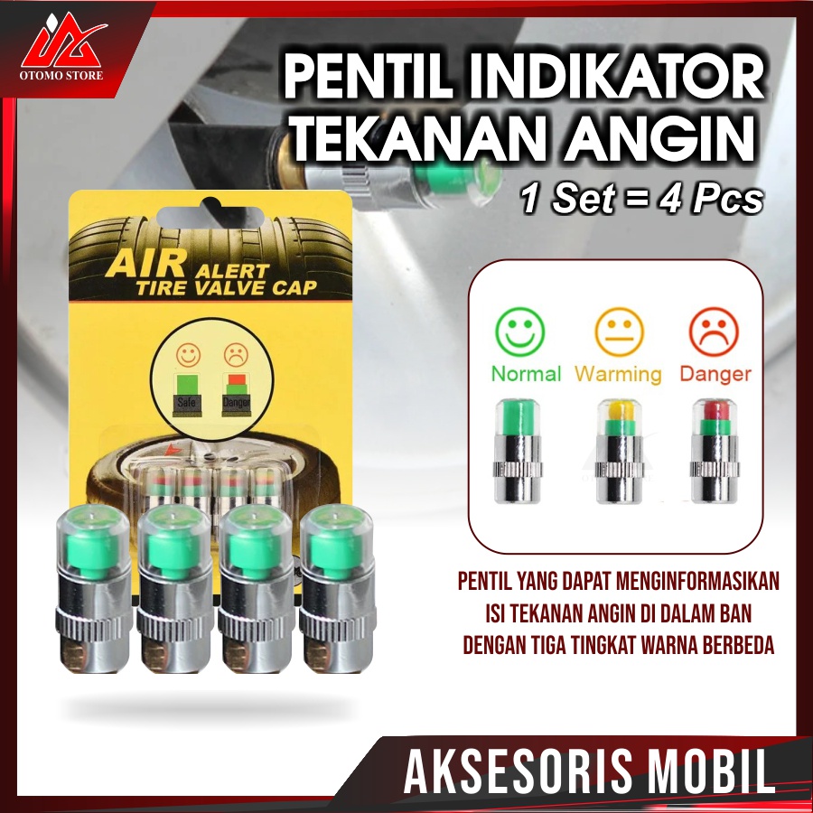 TUTUP PENTIL INDIKATOR Mobil Motor SepedaTekanan Angin Warning Valve Cap Termurah