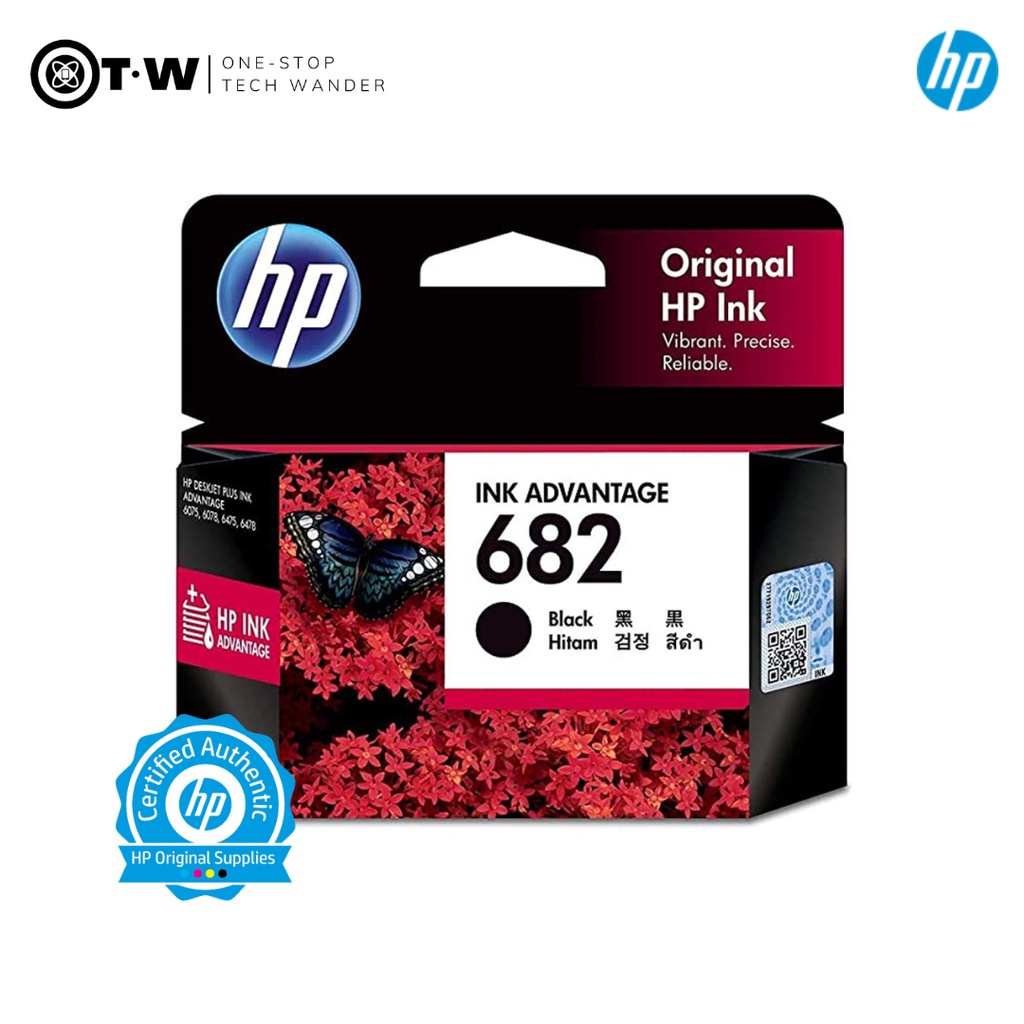 Tinta HP 682 Black/Color Original - Printer DeskJet 1216 2335 2336 2337 2775 - Black Color