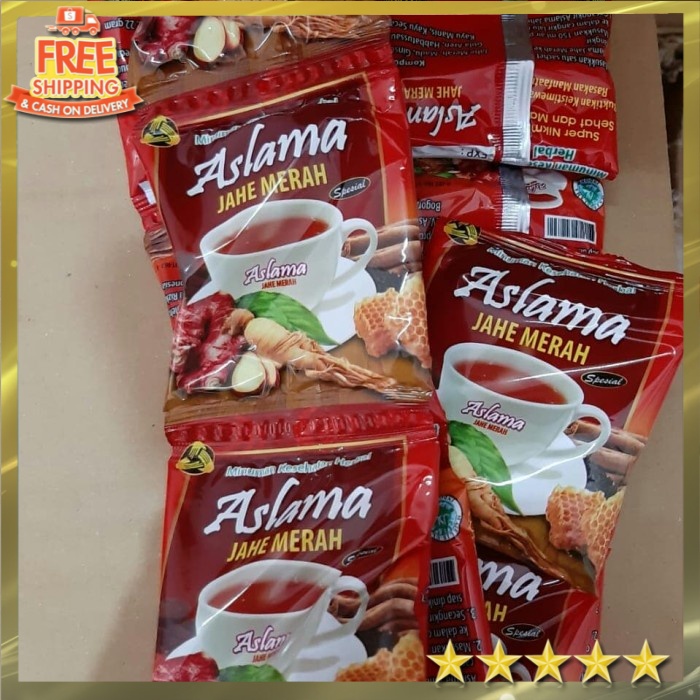 

[ COD ] Jahe Merah renceng 12 pcs Aslama Amanah kemasan sachet Minuman jahe merah bubuk instant