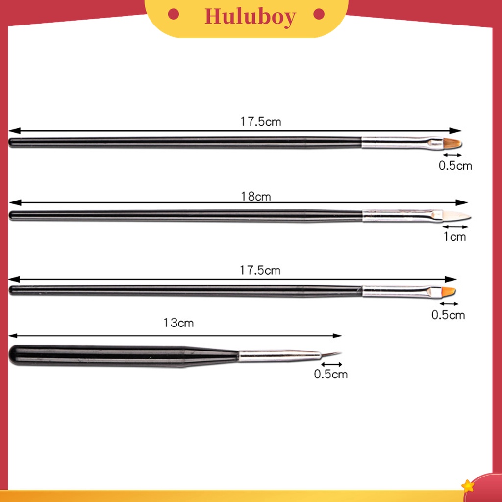 Huluboy Huluboy♡ 15 Pcs Pen Liner Bahan Plastik Mudah Digunakan Untuk Salon Nail Art