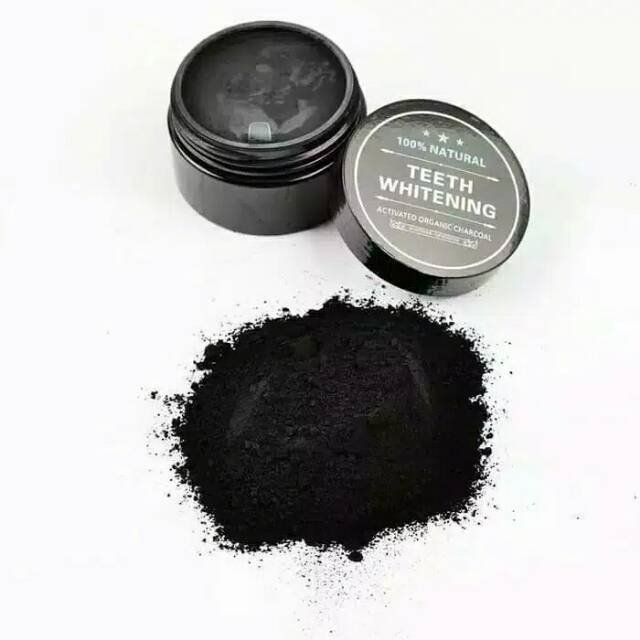 TEETH WHITENING ACTIVATED ORGANIC CHARCOAL (Bubuk arang pemutih gigi)