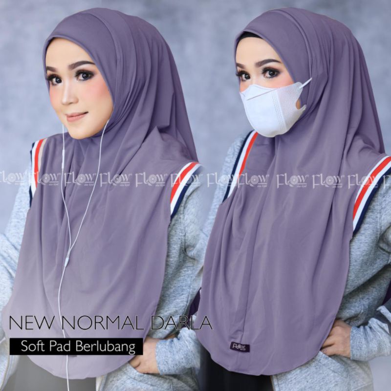 Jilbab Bergo Instan Simpel Sporty Darla New Normal Ori Flow Hijab