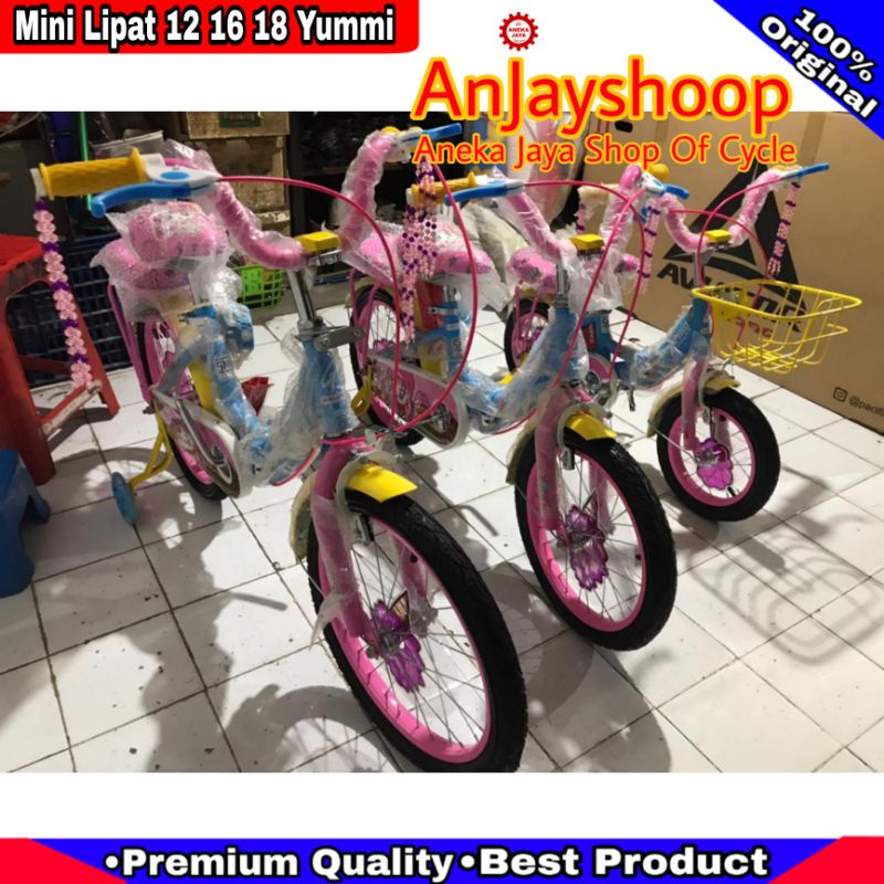 Sepeda Mini Anak Perempuan Genio Yummi 12 16 18 BY UNITED Sepeda Lipat Anak