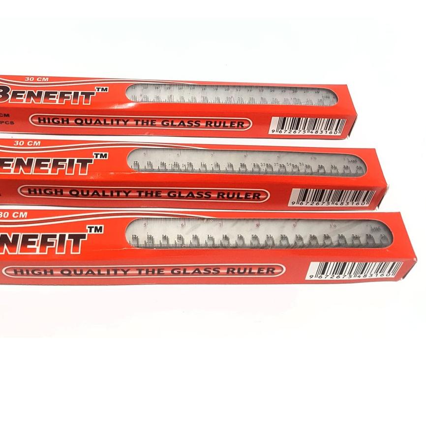 

10.10 Terlaris Harga Grosir ( 12pcs ) Penggaris Plastik BENEFIT 30cm