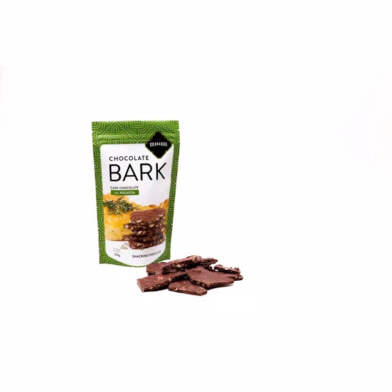 Krakakoa BEAU Dark Chocolate Bark with FOCACCIA 100g | Snack Cokelat