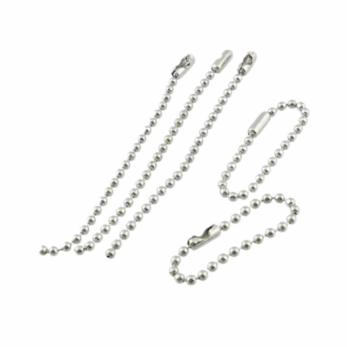 PROMO (10pcs) Rantai Biji Lada Hang Tag/Rantai Kuku Nickel Silver 10cm
