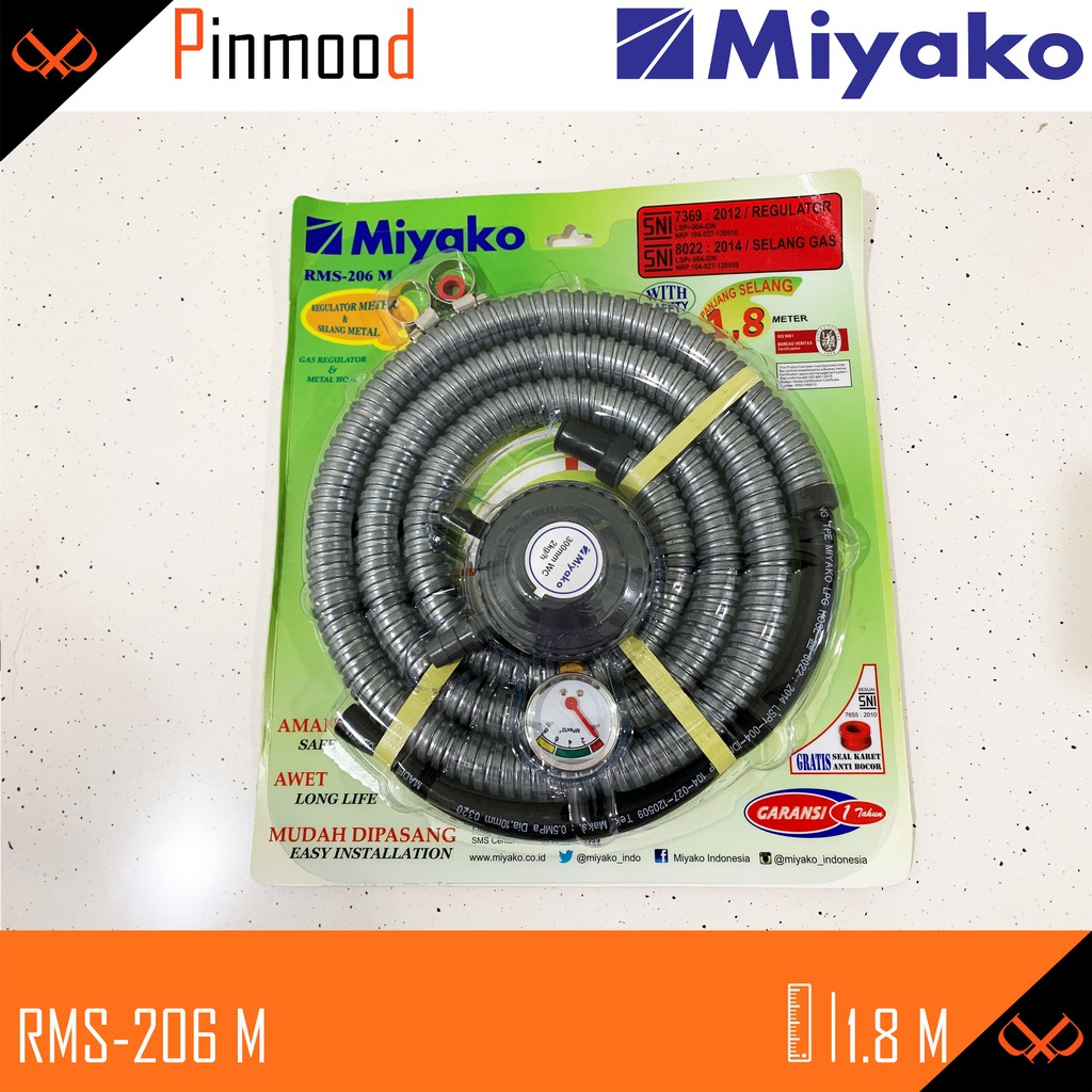 MIYAKO SELANG + REGULATOR KOMPOR RMS-206 M MURAH