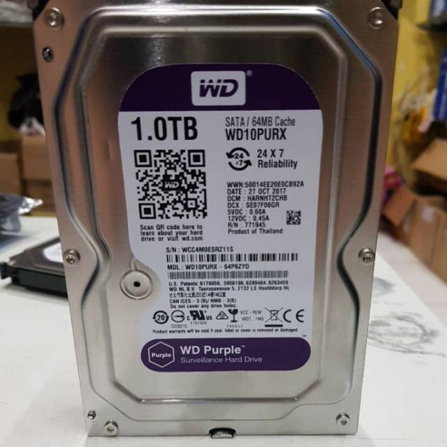 hardisk wd purple 1tb/1000gb