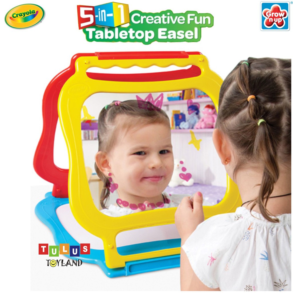 Papan tulis anak Crayola 5 in 1 Creative Fun Tabletop Easel 5in1 meja gambar portable table edukatif